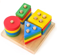 Wooden Stacking Toys & Shape Sorting Board